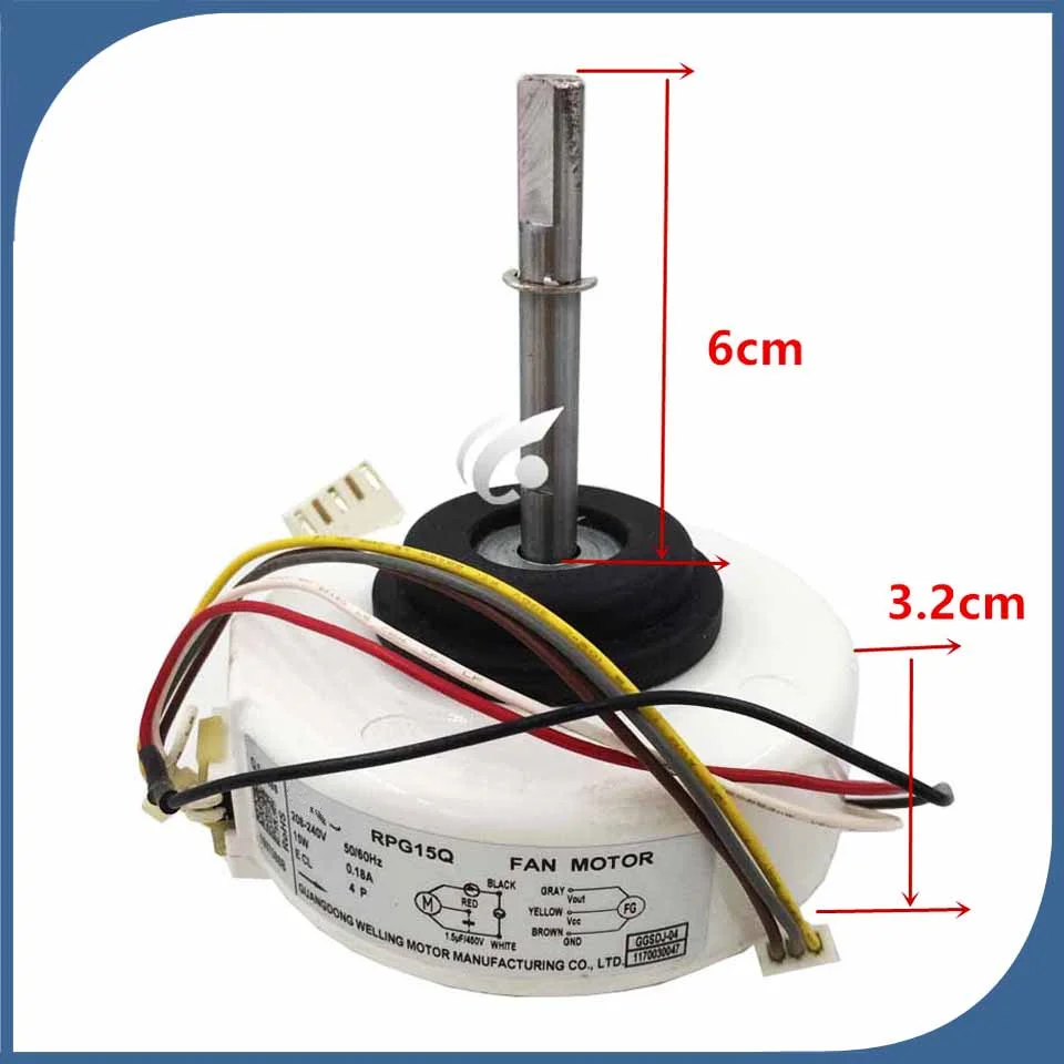 Nuevo buen funcionamiento para ventilador de aire acondicionado, motor de máquina, RPG15Q
