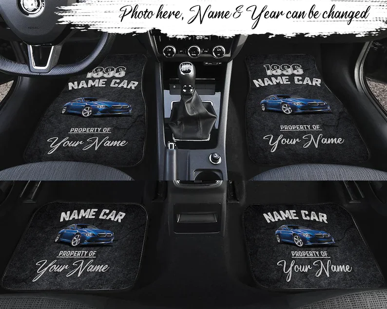 

Custom Car Floor Mat, Personalized Car Mat, Car Accessories, Car Lovers, Car Photo, Customized Name Year, Car Decorations