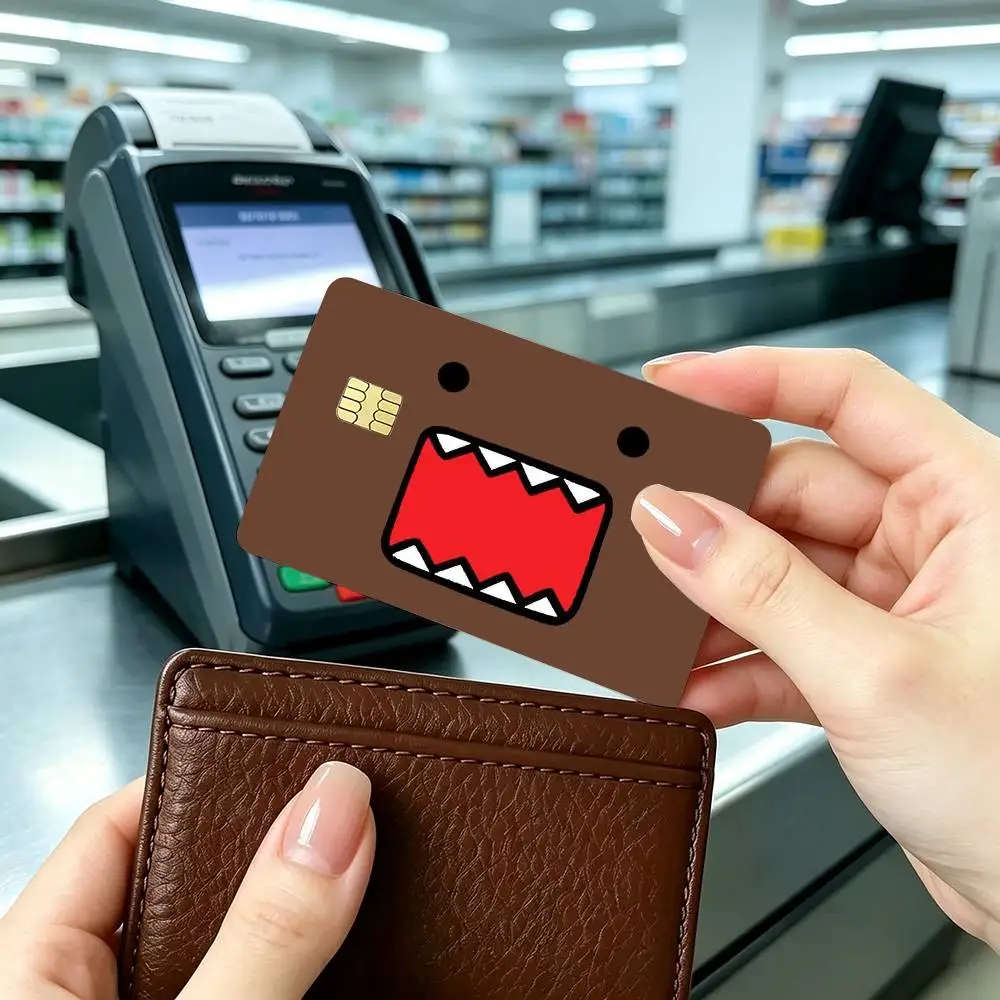 Cute Domo K-Kun  Credit Card HD Stickers Small Chip Waterproof Sticker Game Card Decal Gift