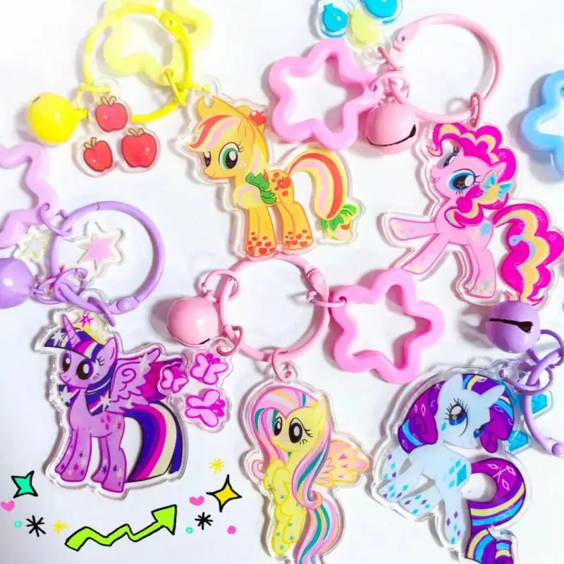

Anime Kawaii My Littles Pony Keychain Unicorn Key Ring Fashion Car Keys Chain Girls Backpack Pendant New Bags Decor Toys Gift