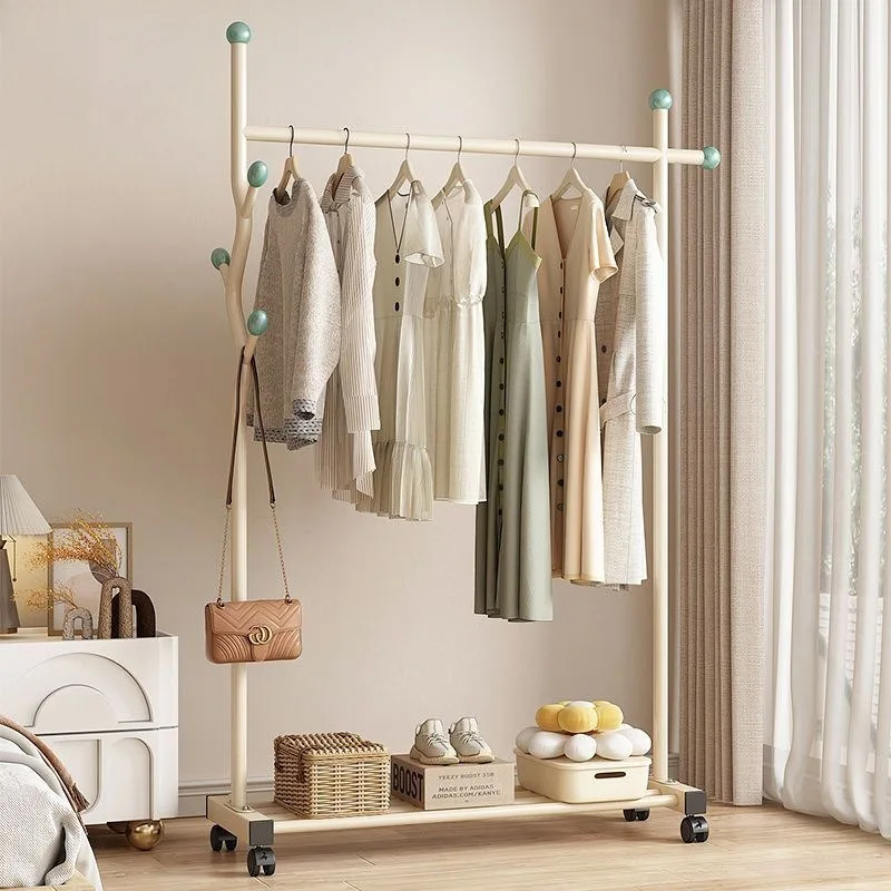 Floor-to-ceiling hanger Cream wind vertical home removable bedroom Dormitory balcony Coat rack Coat storage rack
