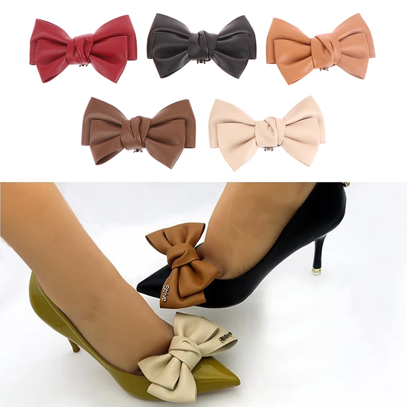 Lady Shoe Clip Wedding Shoes High Heel Women Bride Decoration Bow Decorative Clips Charm Buckle 1PCS