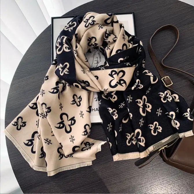 Fashion Shawl Cashmere Wrap Scarf Women Shawl Scarf Ethnic Style Warmth Luxury Warm Scarves Floral Women Jacquard Weave Shawl