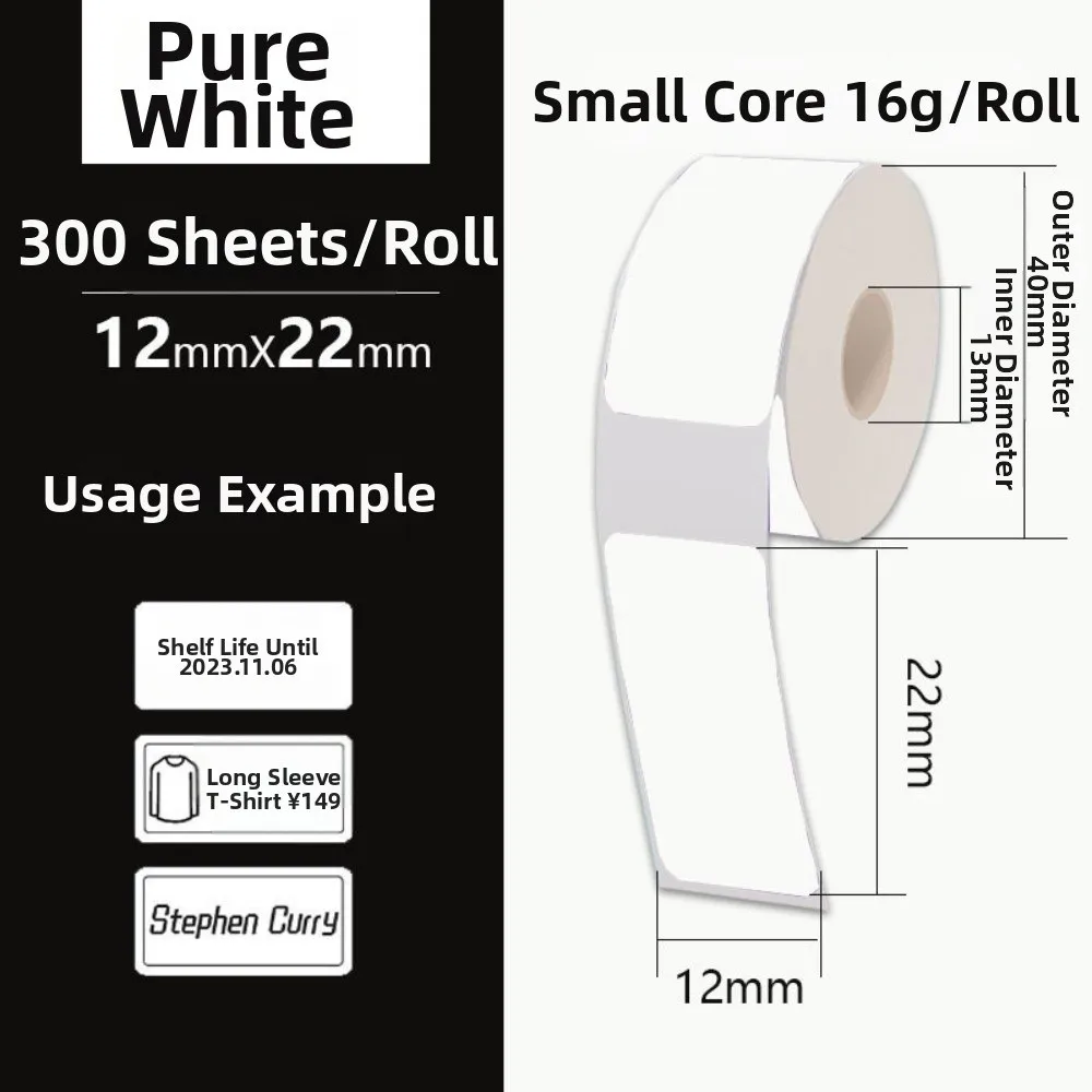 Waterproof Thermal Printer Stickers Replacement Tear-Resistant White Transparent Paper Multifunctional