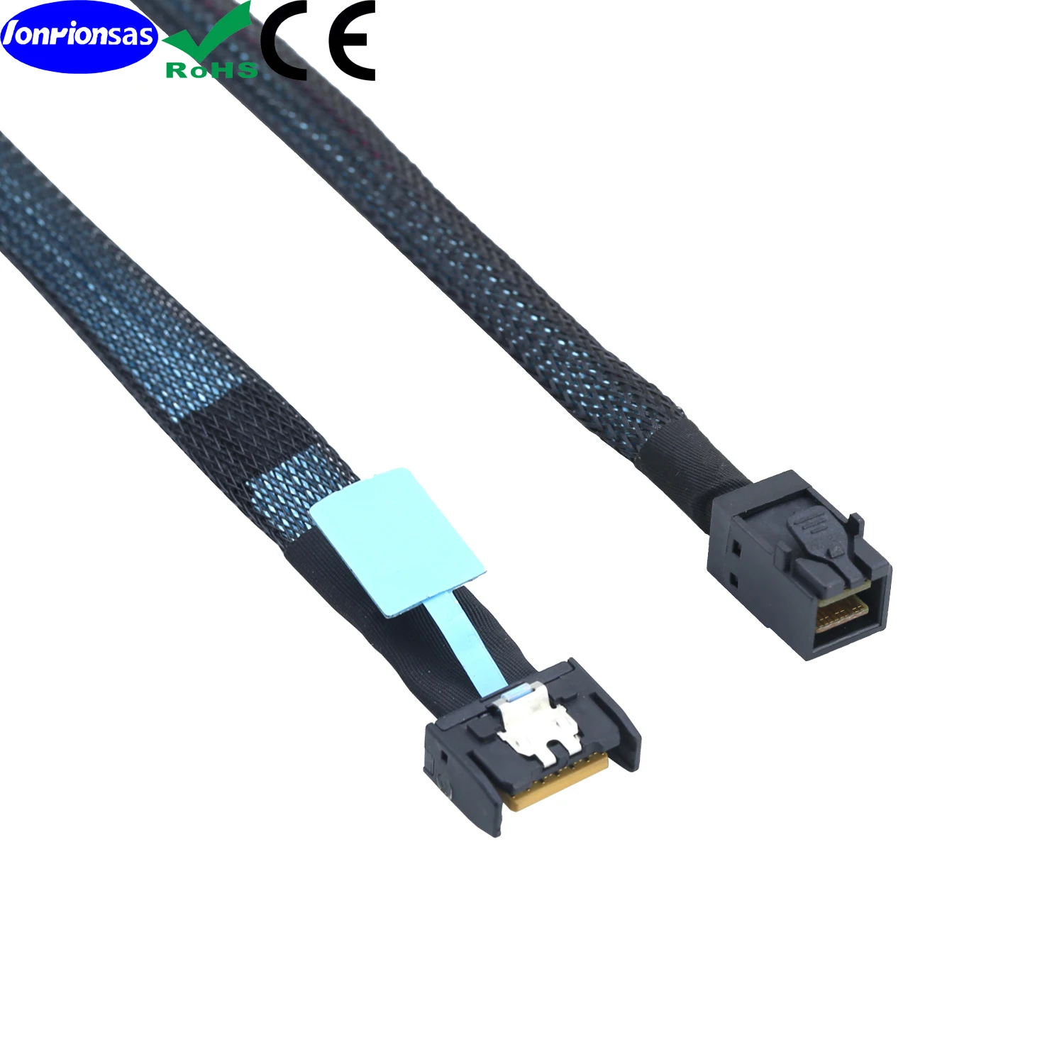 PCIE Slimline SFF-8654 MCIO 4I 4X 38-Pin to SAS HD SFF-8643 Support PCIe Gen5 Server Adapter Cable