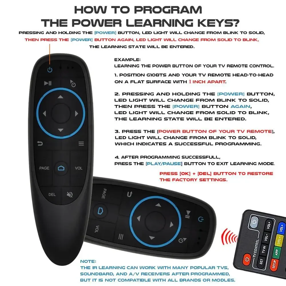 Auto BT5.0 Air Mouse Wireless Gyro G10S BT5.0 Receiver Car Ai BOX Smart Remote Control For Smart For No-Touch Screen Auto