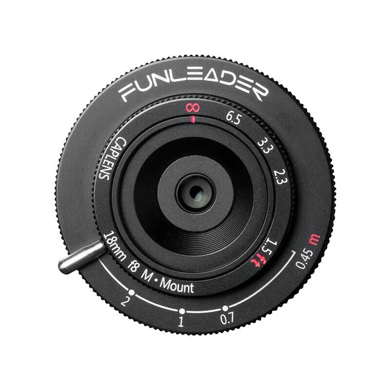 FUNLEADER 18mm F8 Full Frame Pancake Lens for Leica M M3 M6 M7 M9 M240 Black Sliver