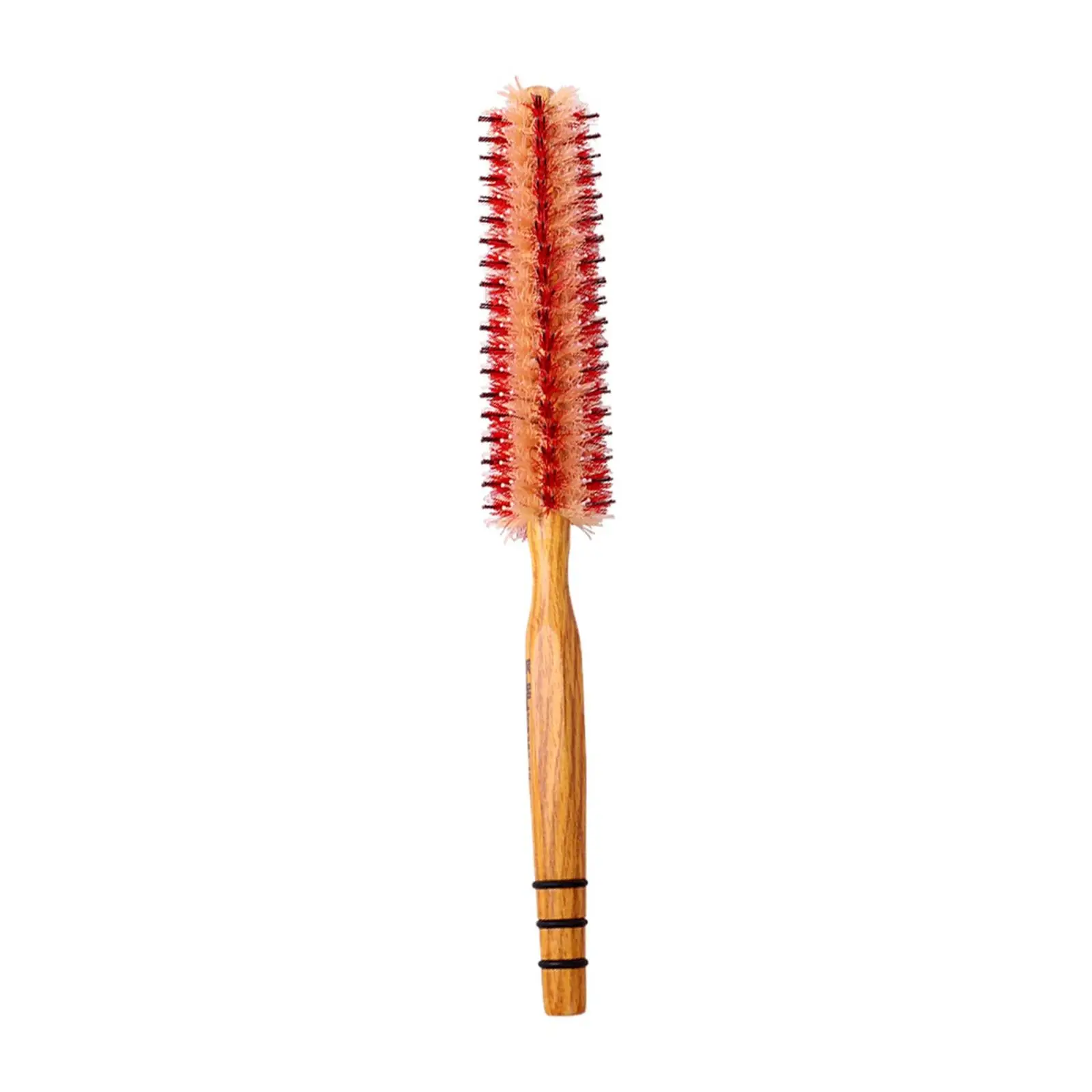 Bristle Round Hair Brush, Small Roller Round Brush with Natural Wooden Handle for Styling Blowing Drying Curling Men Women Home