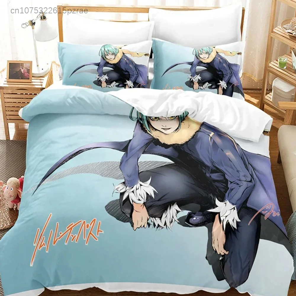 Anime Bedding Set That Time I Got Reincarnated As A Slime Rimuru Kids Gift Duvet Cover Pillowcases Queen King Single Size