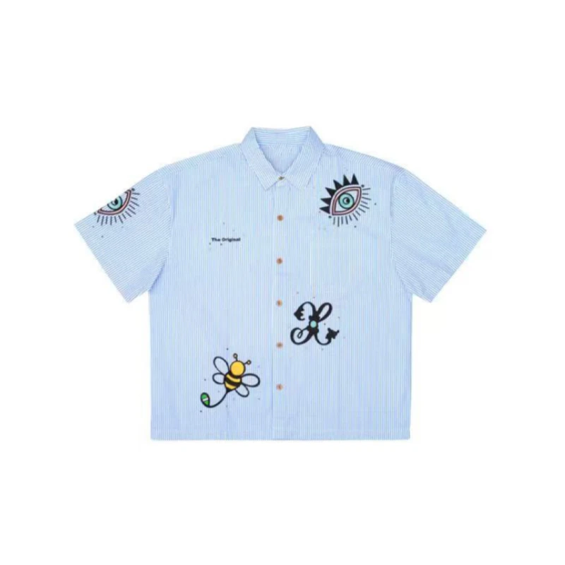قميص بولو فضفاض غير رسمي على طراز الشارع للأطفال مناسب لكل من الرجال والنساء Y2K #1