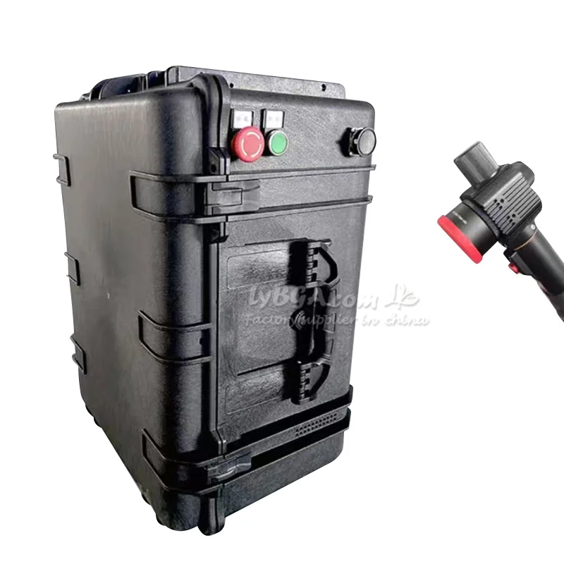 Máquina de limpieza láser de pulso para eliminación de óxido, equipo de descalcificación láser de 200W y 100W, limpiador de moldes desoxidante para desengras de óxido refrigerado por aire