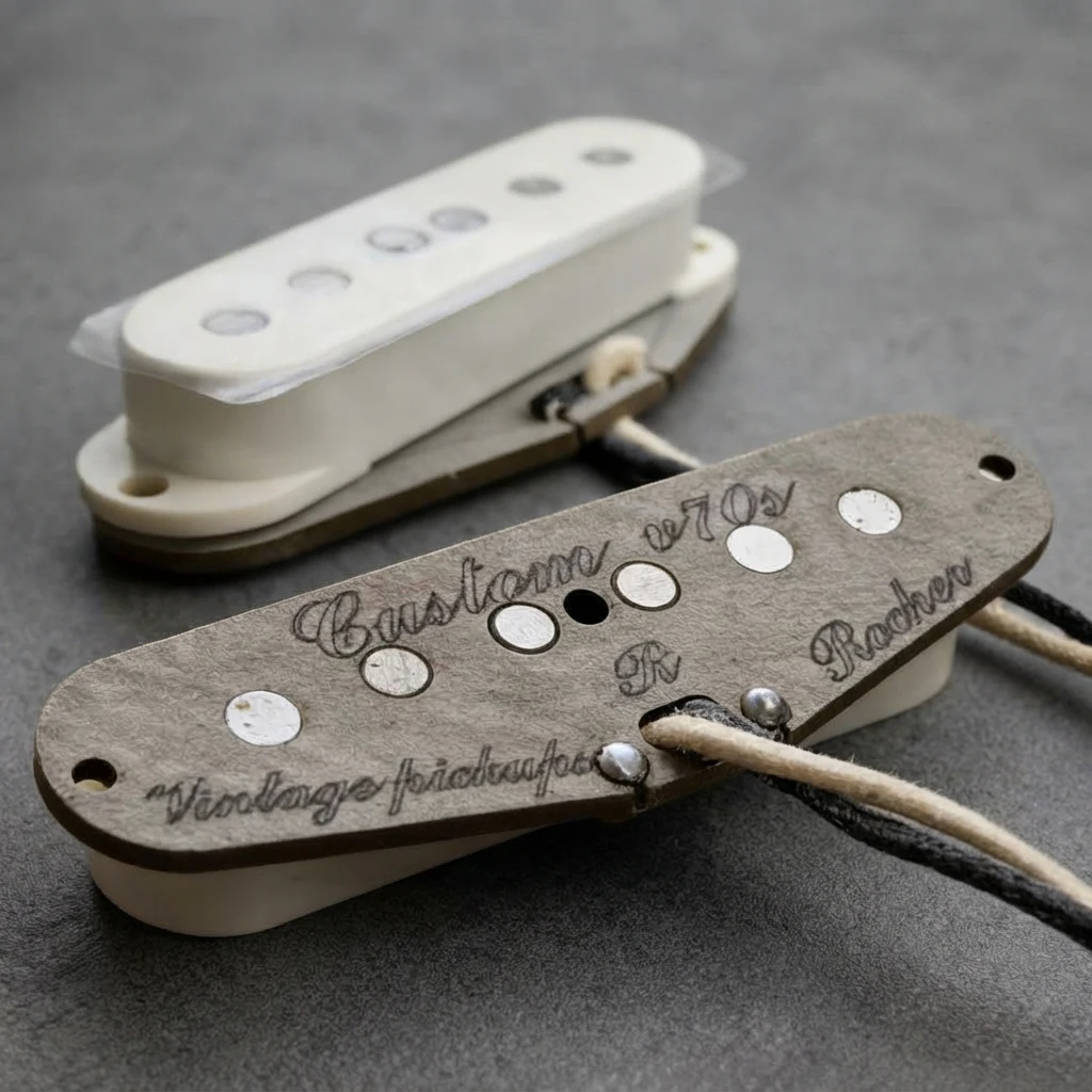Neck Middle Bridge SSS Set, 70s Vintage Handmade, Single Coil, Alnico 5, Rocker Tone, Mounting Screws for ST Style Guitars
