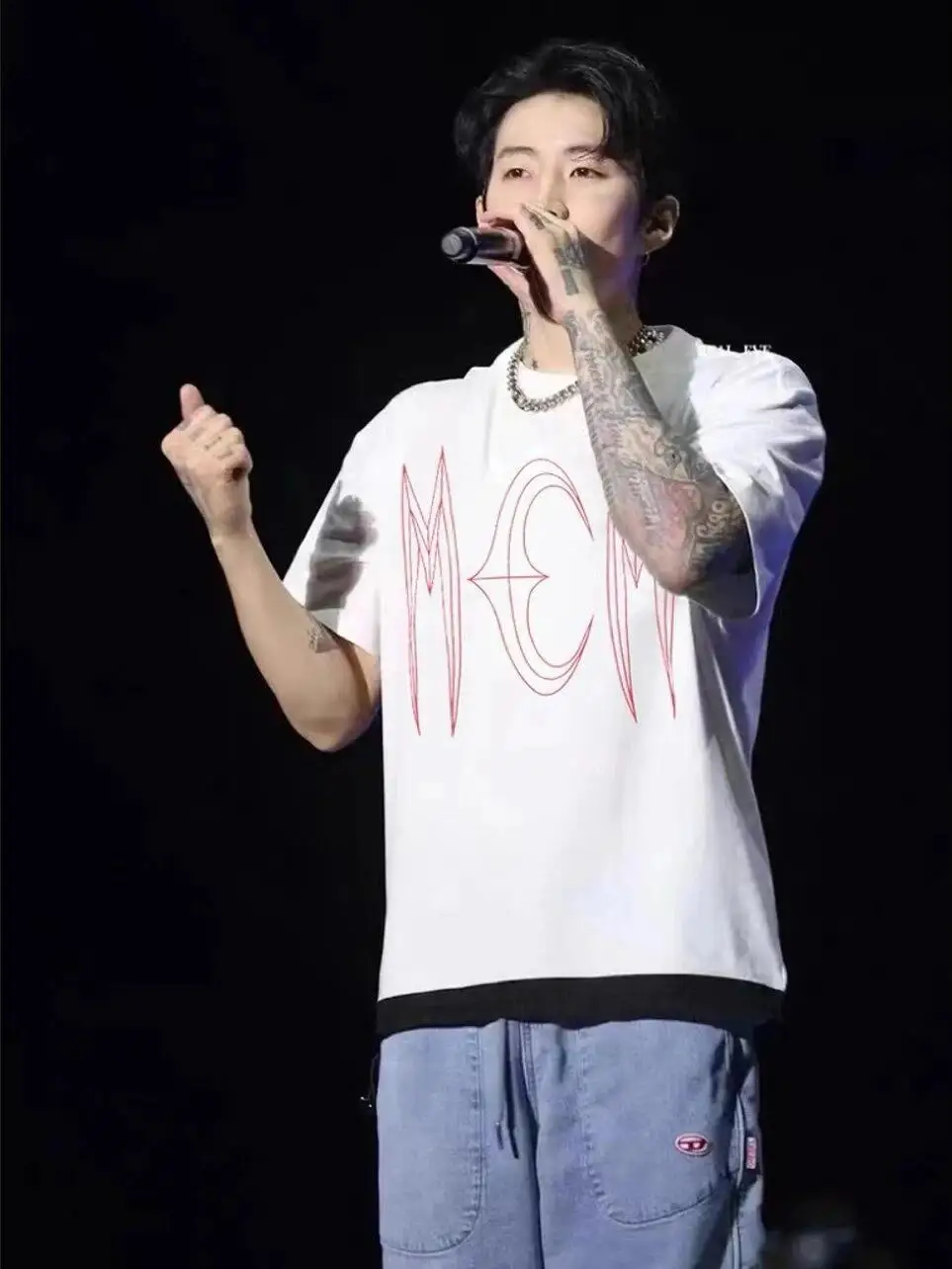 

Футболка THUG CLUB TCM ort Sve из хлопка с принтом и логотипом, повседневная, летняя, молодежная, с круглым вырезом.