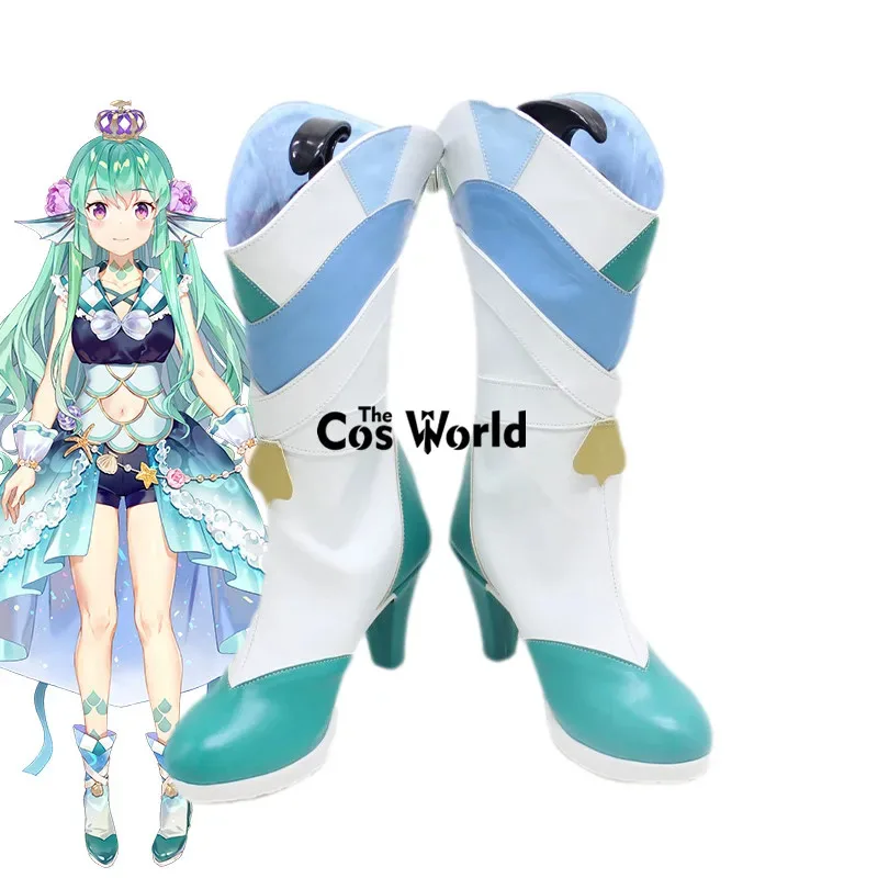 

Виртуальный YouTuber Vtuber Lazulight Finana Ryugu, аниме, обувь на высоком каблуке для косплея на заказ, ботинки