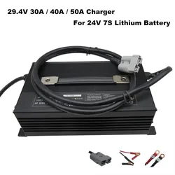 2000W 7S 24V 50A Lithium Fast Charger 29.4V 30A 40A 60A 24 Volt Li-ion Touring Car Energy Storage Battery Smart Charger