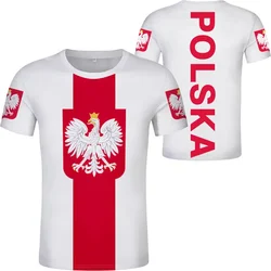 Poland Men Youth Free Custom Name Number Photo T Shirt Nation Flag Pl Republic Polska Polish Country College Casual Clothes