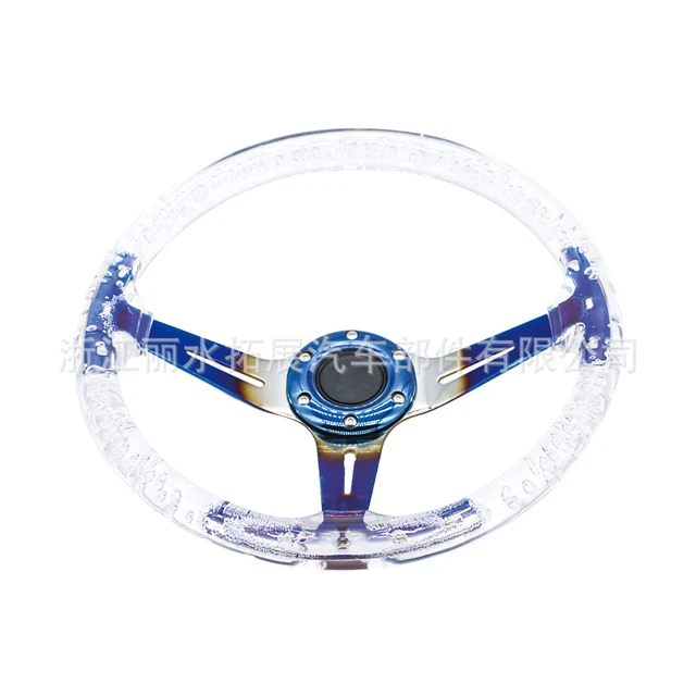 新品 現品限り! アクリル ステアリング 14inch クリアー 【公式通販】