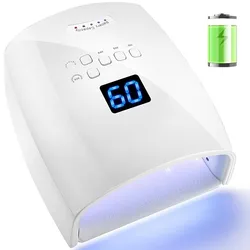 Rechargeable UV LED Nail Lamp 66W Cordless Nail Dryer for Gel Polish Professional Nail Art Manicure Tools for Home and Salon