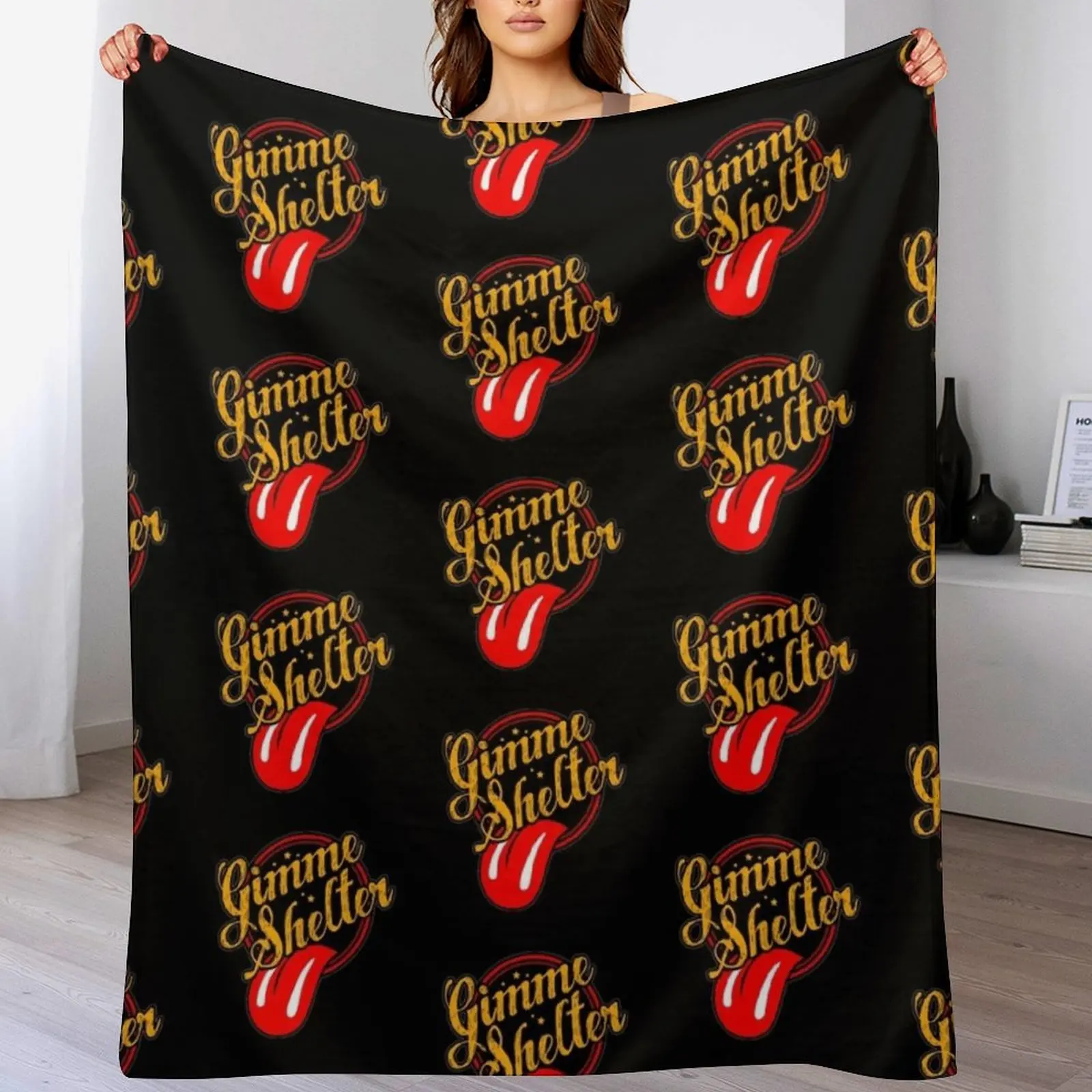 Gimme Shelter Throw Blanket Long Lasting Soft Plush Blanket for Daily Use
