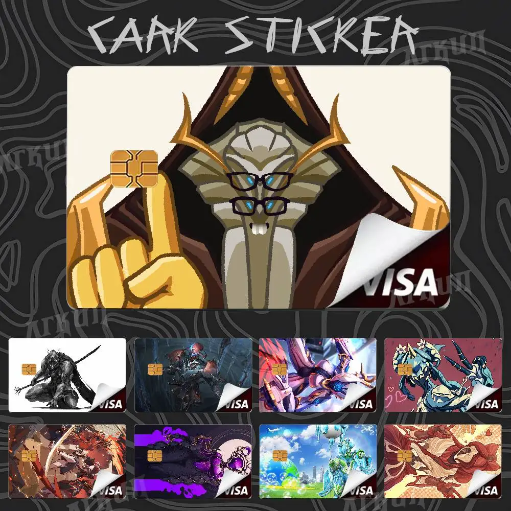 Popular Fashion Cool Video Game Warframe Game Card Sticker,  Debit Credit Card Protector for Gamers