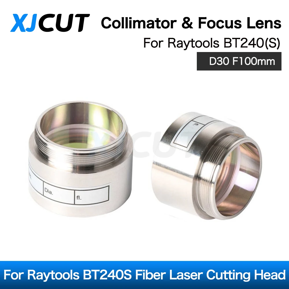 Imagem -02 - Xjcut Raytools Fibra Colimador Lente & Foco Lente D30 F100 125 mm para Raytools Fibra Laser Cabeça de Corte Bt240 Bt240s 04kw