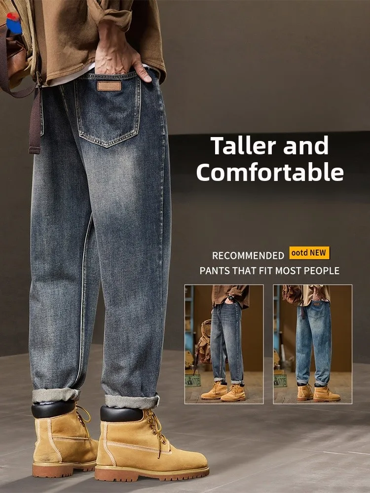 

Джинсы Waed Denim мужские, весна-осень, прямые, свободные, повседневные брюки, новинка 2026 года, весенняя коллекция, бренд Faion