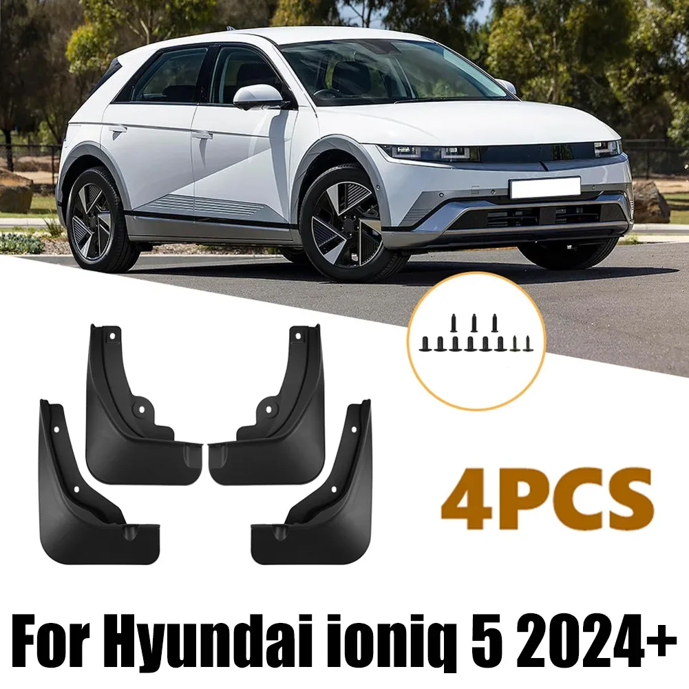 

1set Mudguards Tire Fenders Mud Flaps Car Mudguard For Hyundai For Ioniq 5 2024+ Wheel Mudflaps ABS Exterior Accessories