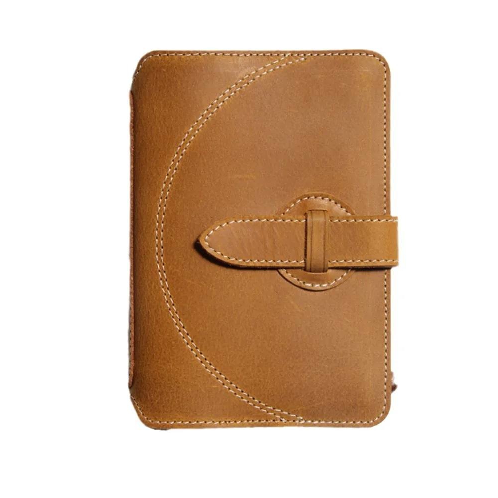 Passport Wallet Cover Genuine Crazy Horse Leather Travel Organizer with Secure Snap Dual Passport Capacity RFID Blocking Holder