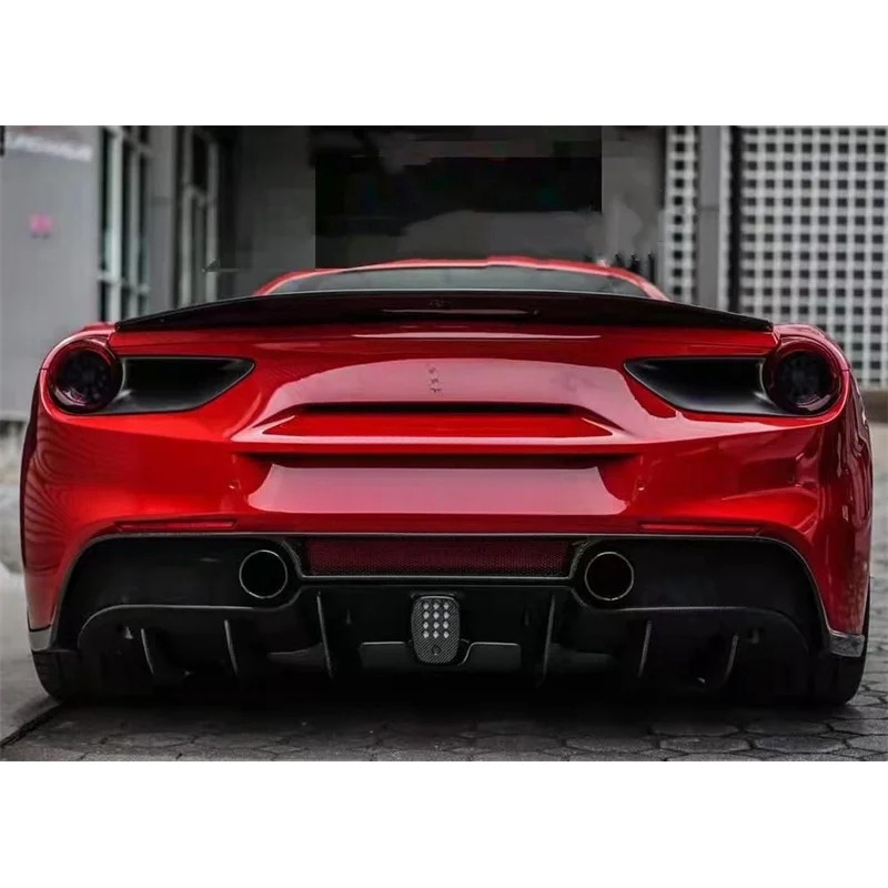 

High Quality Carbon Fiber N-Style Body Kit Front Lip Side Skirt Rear Bumper Lampshade Air Vent Wing For 488