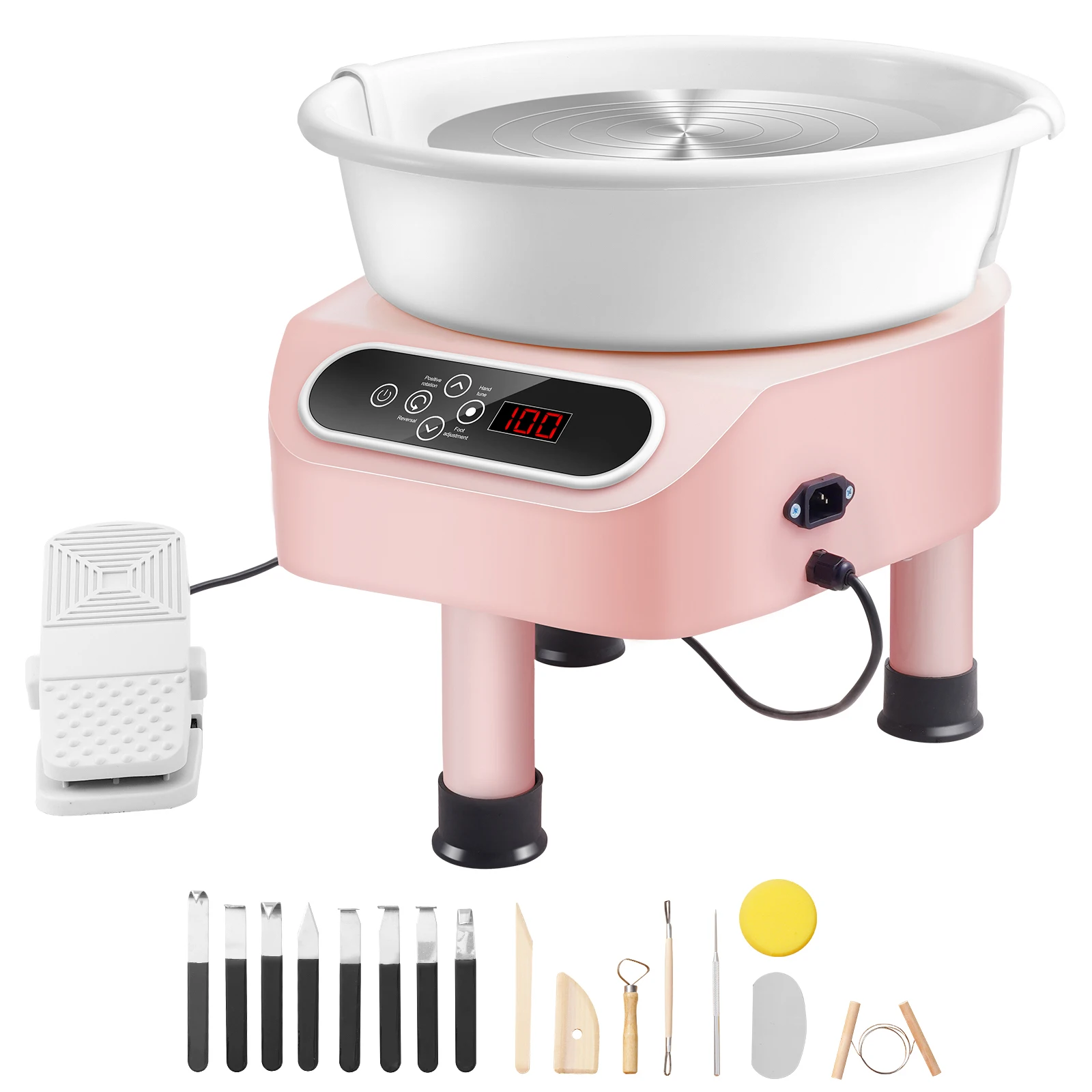 

Pottery Wheel 11inch Pottery Forming Machine Direct Drive Ceramic Wheel 450W Electric Wheel for Pottery with Foot Pedal