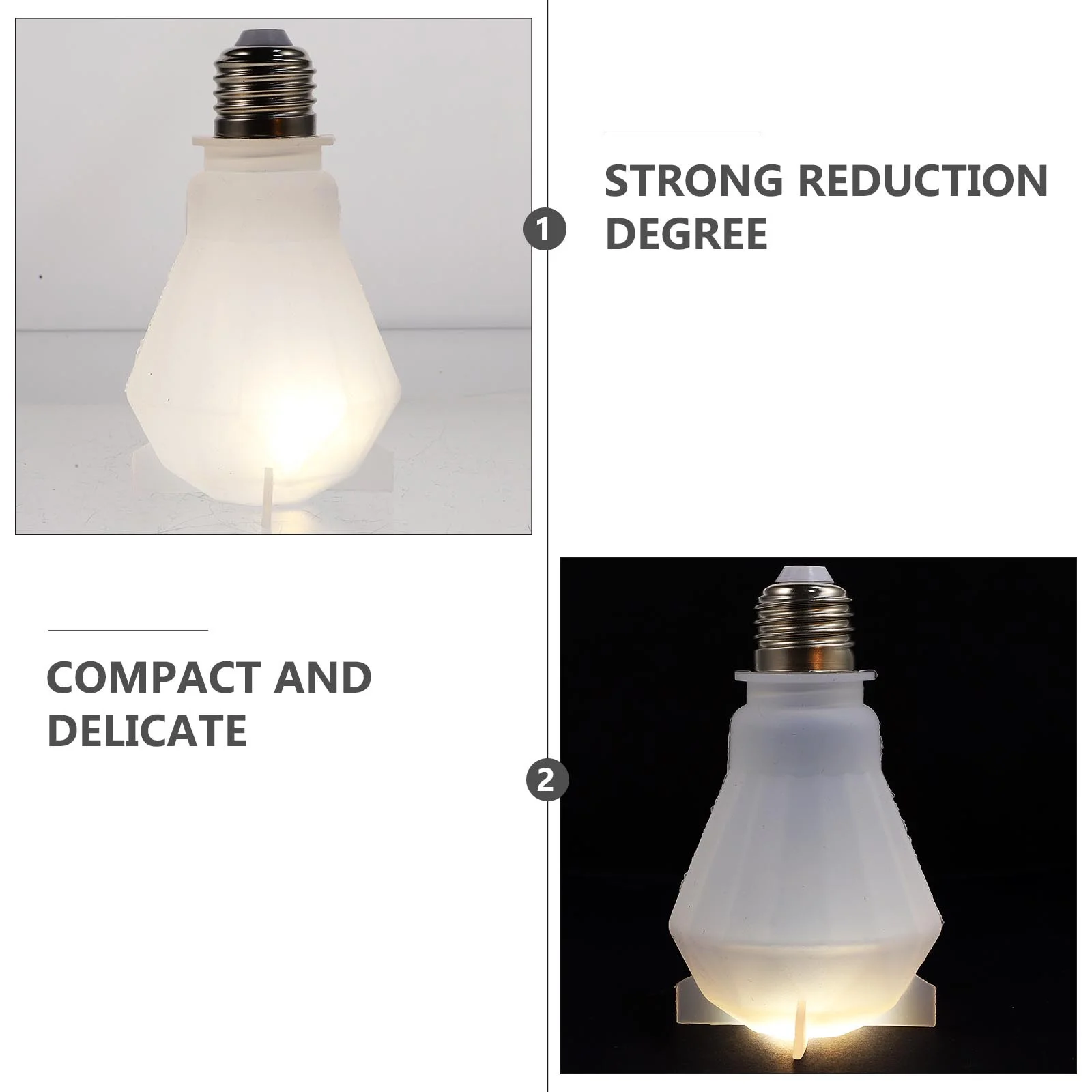 1Set Premium Light Bulb Casting Mold Simple Design Safe Odorless DIY Crafts Making Supplies Light Bulb Making Mold