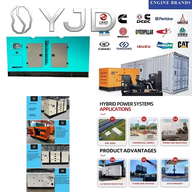 120 kW & Generator Set Open Frame Remote Start ATS 60Hz Frequency Super Silent Electric Plant Group