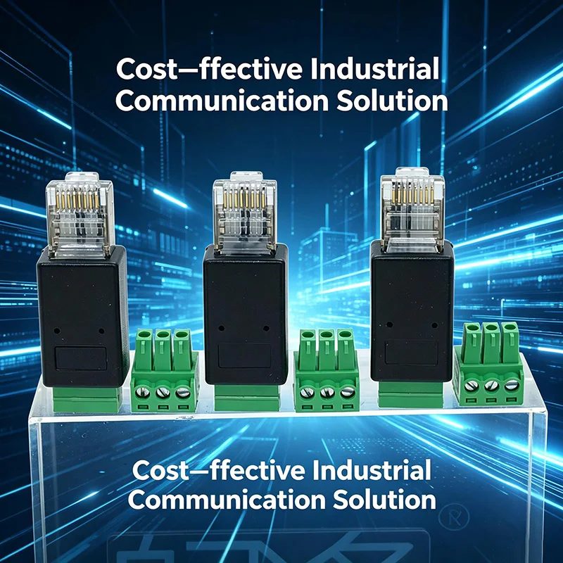 

RJ45 to RS232/RS485 3-Pin Terminal Block, Screw Terminal Converter, Industrial Serial Adapter, Custom Wiring for Communication