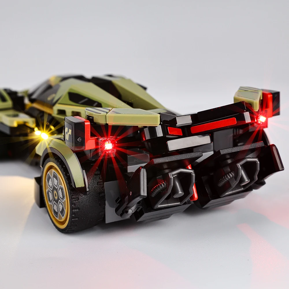 LED Light Kit For 76923 V12 Vision GT Race Car Building Lighting Set Not Included Bricks