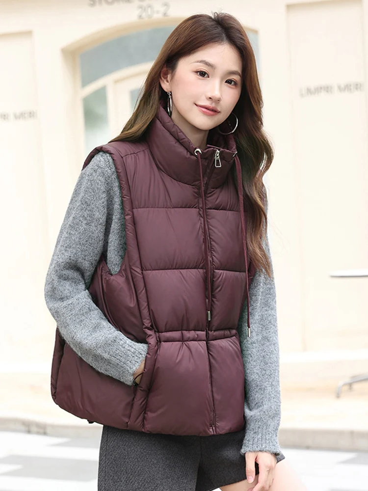 Thiened ort rembourré Jaet femmes gilet automne hiver nouveau Sle chaud coton vers le bas col montant vêtements d'extérieur oulettes Pad manteau