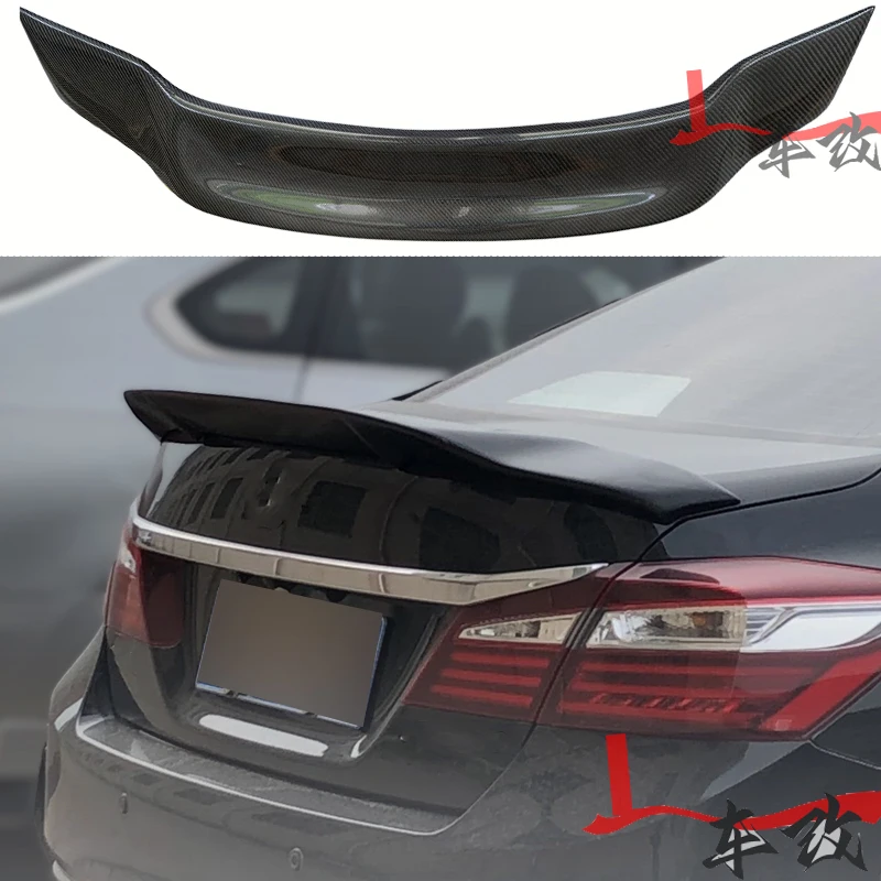 For Honda Accord 9 th Generation R-type Rear Trunk Lid Spoiler Fender Carbon Black Sports Modification Kit 2014 2015 2016 2017