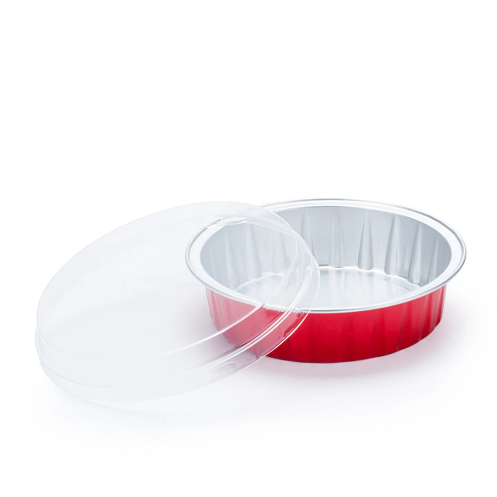 

50pcs 80Ml 80G Round Mousse Cups Aluminum Foil Cake Dessert Pudding Cups Lid Transparent Cover Cow Grain Design