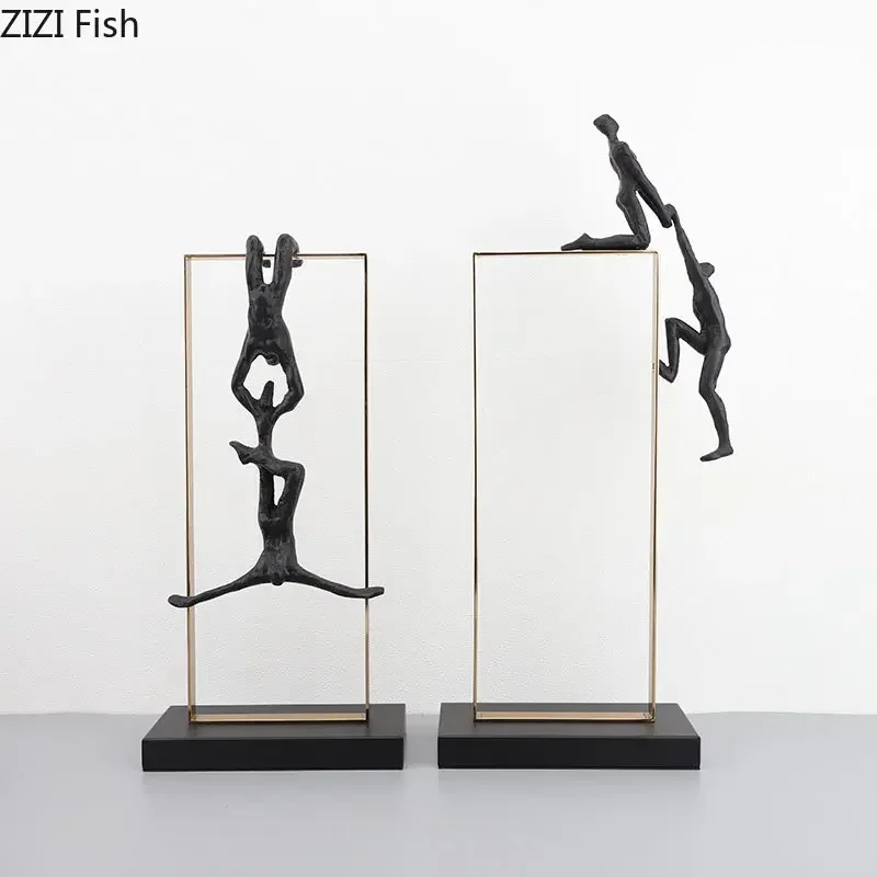 

Bungee Jumping Extreme Athlete Figures Sculpture Climbing Character Resins Statue Abstract Crafts Desk Decoration Ornaments