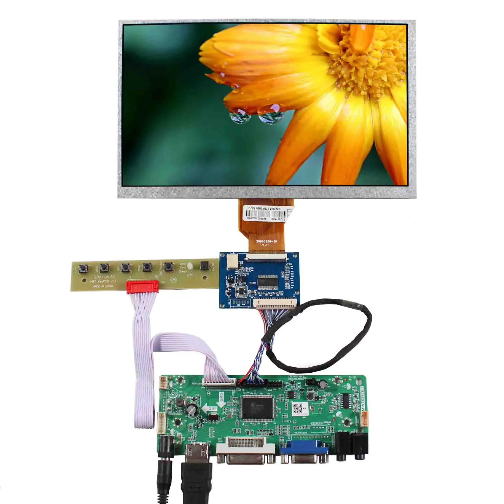 

9 inch 800X480 50pin AT090TN10 LCD Screen and HD MI DVI VGA AUDIO Control Board