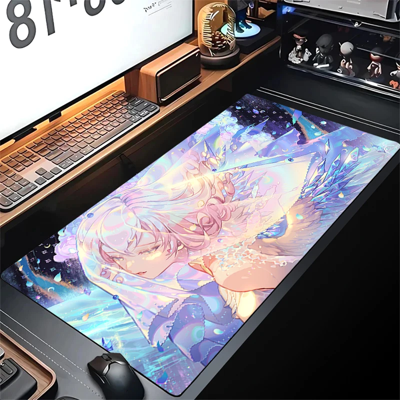 

Anime Girl Mousepad Gamer Non-Slip Gaming Mouse Pad Large Game Mouse Mat XXL Big Desk Mat Laptop Keyboard Pad Office Table Mats