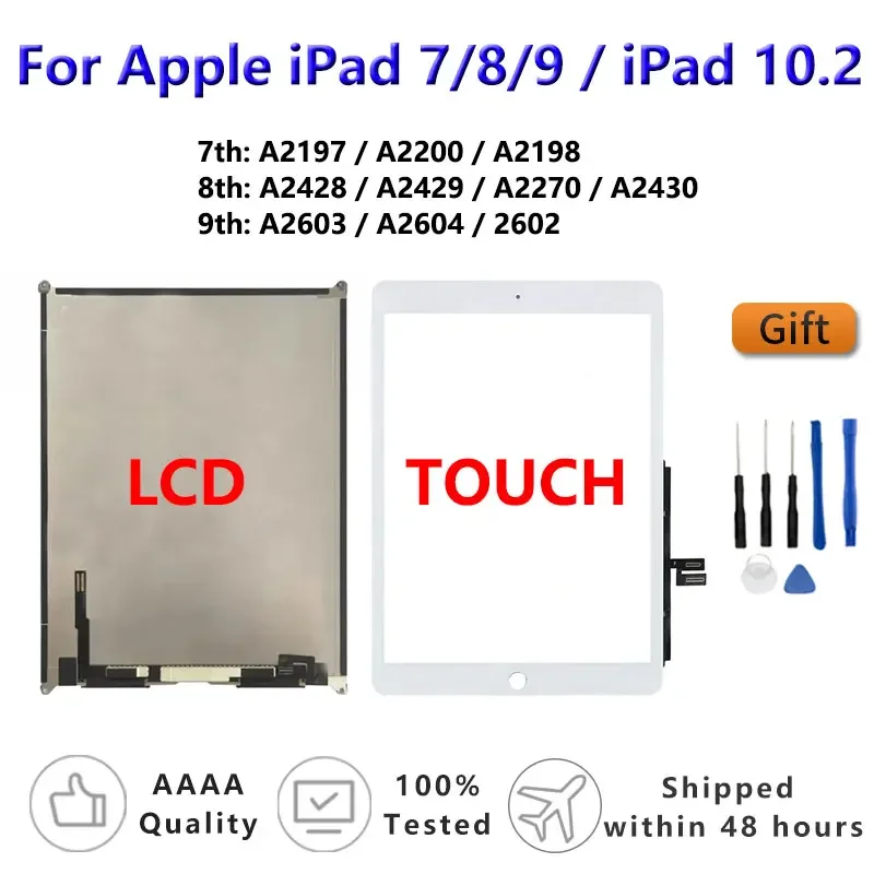 LCD Touch Screen For Apple iPad 7 8 9 iPad 10.2 2019 2020 2021