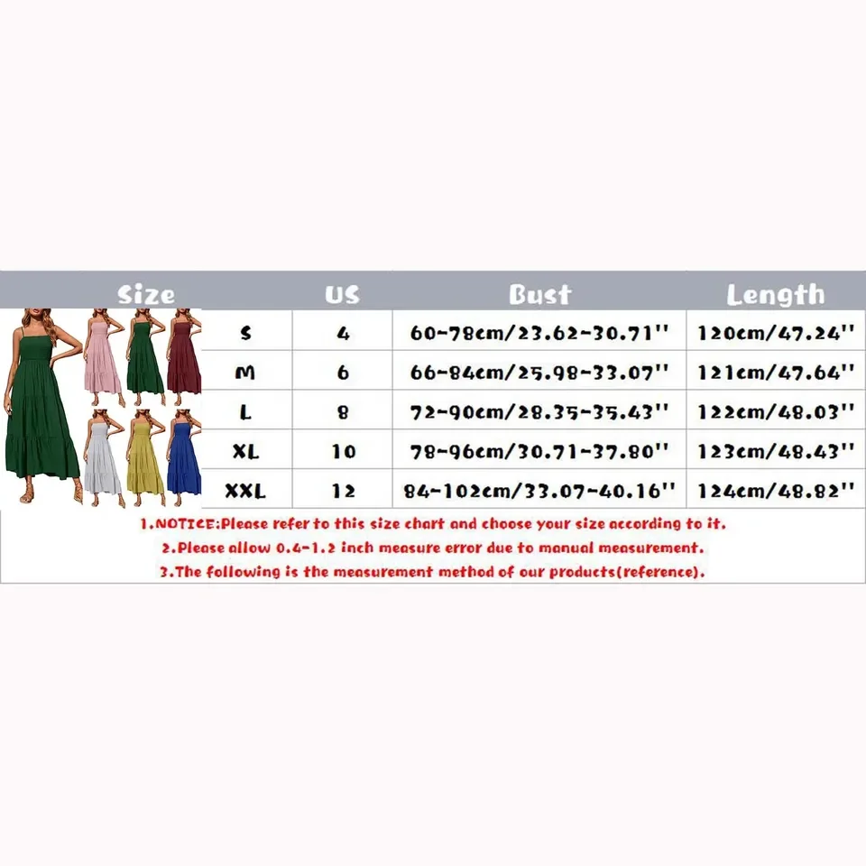 ชุดเดรสฤดูร้อนสำหรับผู้หญิง สไตล์ลำลอง โบฮีเมียน สายเดี่ยวบาง ชั้นๆ ยาว เหมาะสำหรับใส่ไปชายหาด ทรงหลวม เปิดหลัง ยืดหยุ่น สวมใส่สบาย
