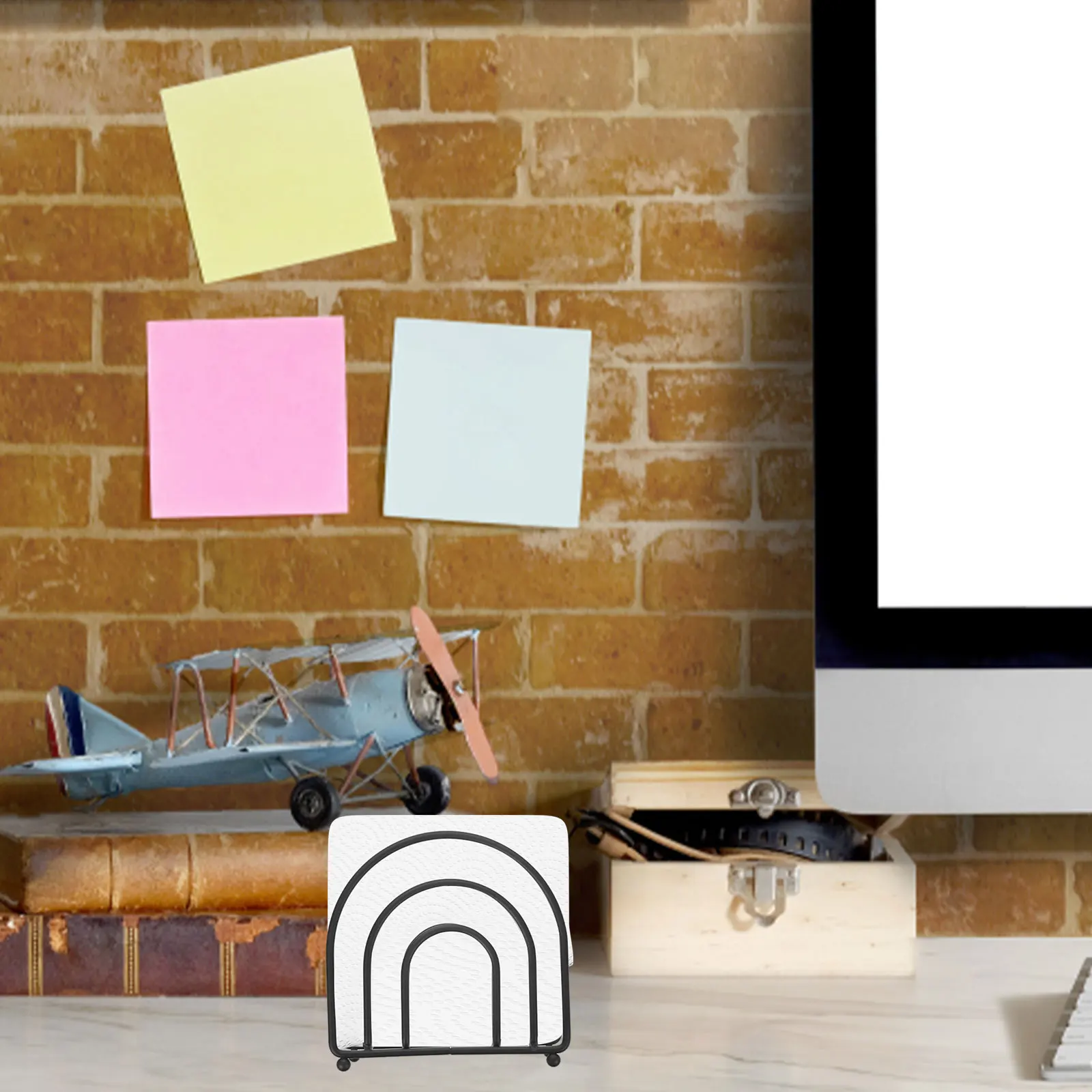 

Elegant Metal Napkin Holder with Flower Design Large Capacity Tissue Holder for Table Bathroom Cafe Party Decorative Use