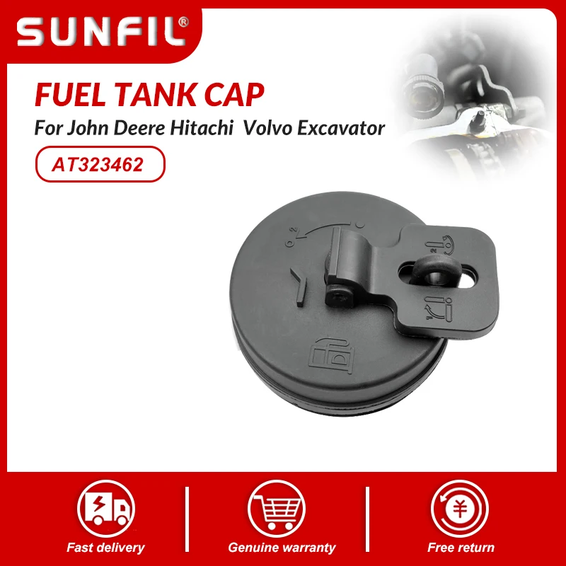 

Fuel Tank Diesel Cover Replacement for AT323462 43843622 Fit for John Deere Hitachi for Volvo Excavator Fuel Tank Diesel Cover