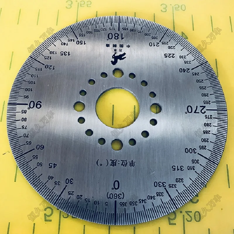 Diameter 100mm/70mm, Inner Hole 20mm, Thickness 2mm 360 Degree Dial Plate Stainless Steel Disc Stainless Steel Decorative Plate