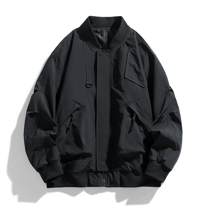 Autumn Plus Size Jacket Men\'s Pocket Loose Fashion Brand Coat 130kg 8XL Bomber Jacket Men Workwear Cargo Jacket Outwear