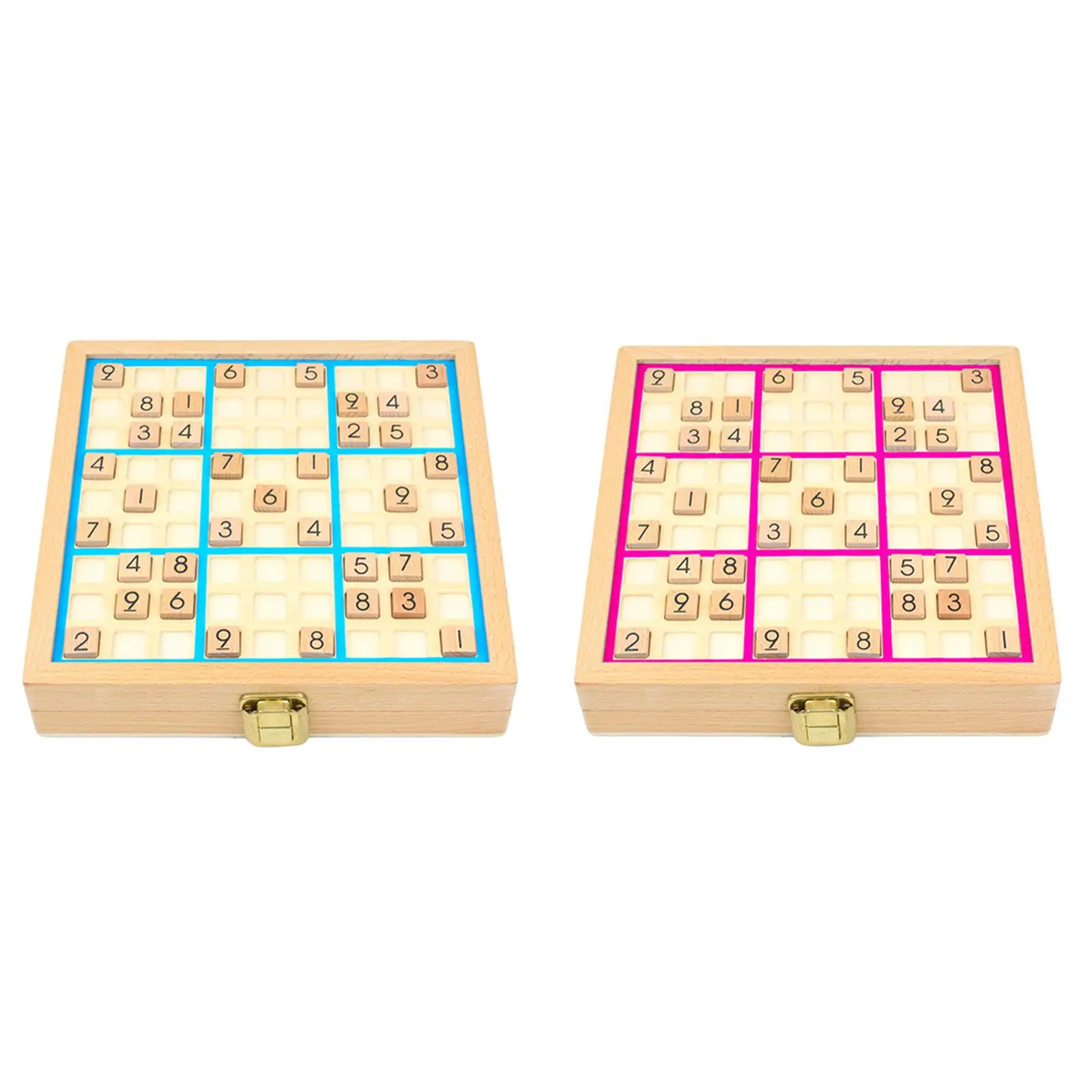 Jeu de puzzle Sudoku en bois, plateau de jeu Sudoku en bois, cadeau d'anniversaire facile à dur, jouet éducatif pour enfants et adultes