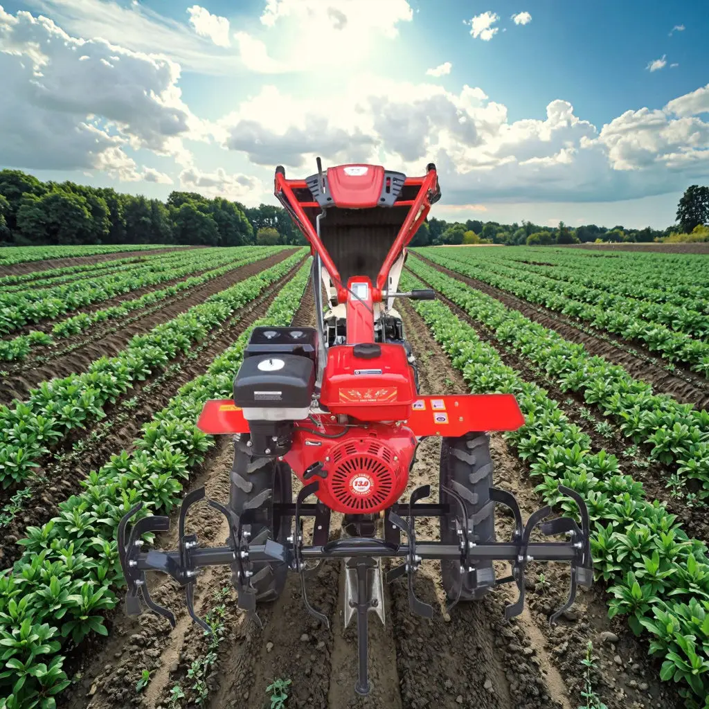 

7-15HP Air-cooled Cultivator High Quality Two-Wheel Hand Walking Tractor Gearbox 1500mm Working Width High