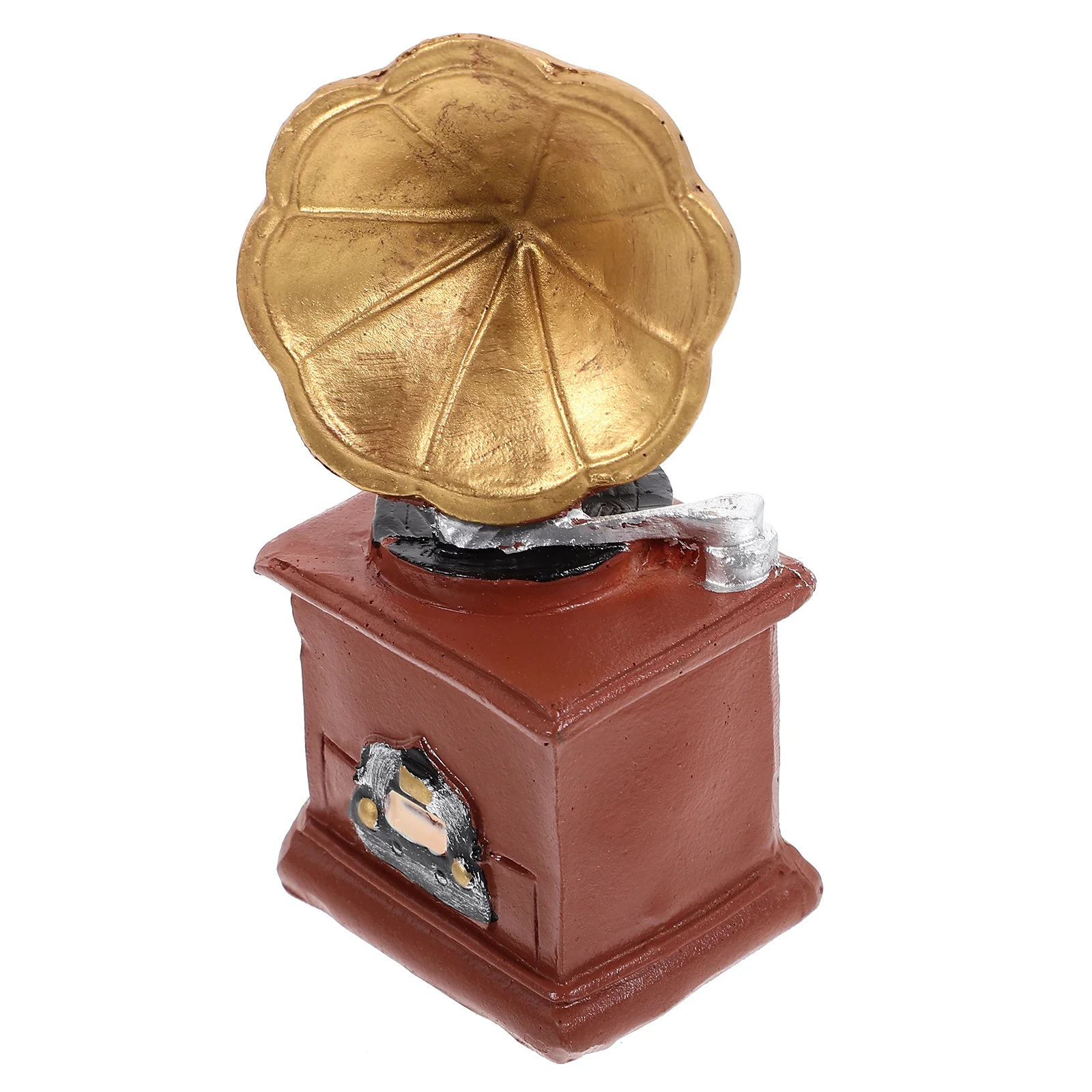 Decorate Mini Gramophone Dolls House Furniture Resin Miniature Vintage Phonograph