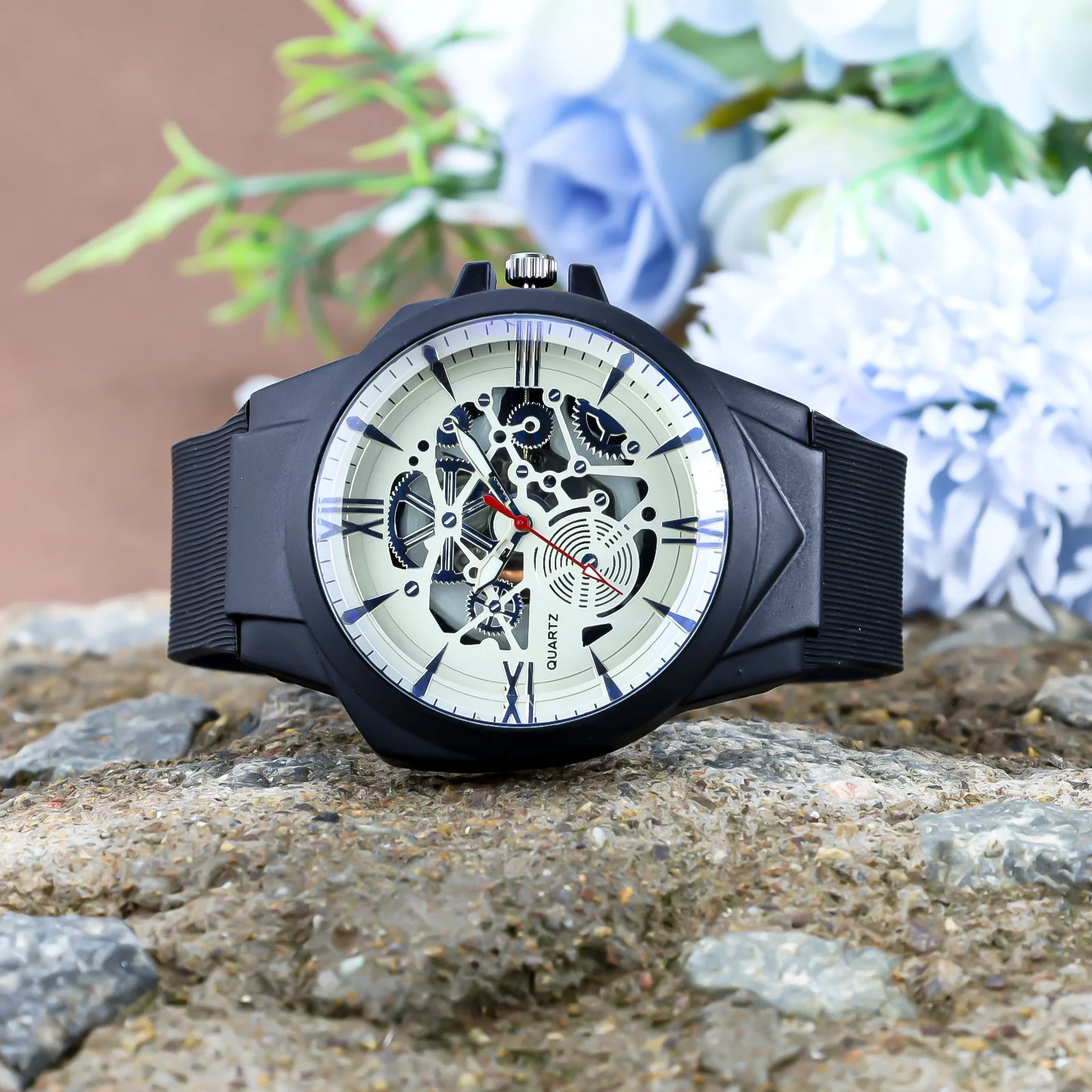 

New Fashion Luxury Man Big Militray Sports Silicone Watch Men Business Wristwatches Students Clock Quartz Watches Reloj Hombre